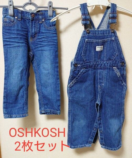 OSHKOSH デニム・オーバーオール セット サイズ80