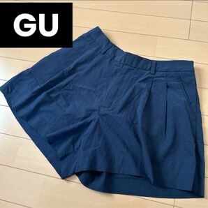 GU レディース ショート パンツ M キュロット ウエストゴム