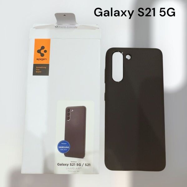 Spigen Galaxy S21 5G ソフトケース ブラック マット スマホケース