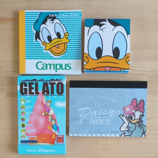 ディズニー ドナルドダック & デイジーダック メモ帳 未使用