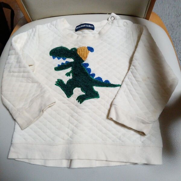 Little Bear Club 恐竜刺繍トレーナー 80cm