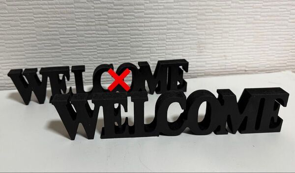 新品 welcome ウッドオブジェ アルファベット ブラック