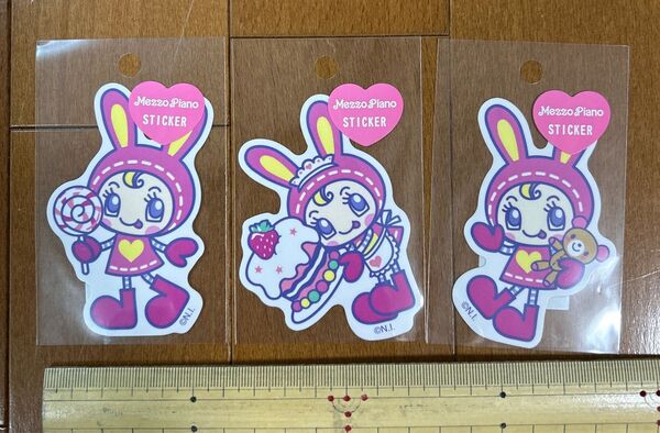 3枚セット MezzoPiano メゾピアノ ベリエちゃん ステッカー シール セブンイレブン コラボ 限定