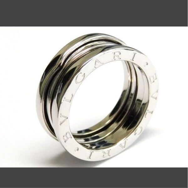 ブルガリ 14号(55) ■ B-ZERO1 ビーゼロワン リング K18 ホワイトゴールド 指輪 レディース BVLGARI
