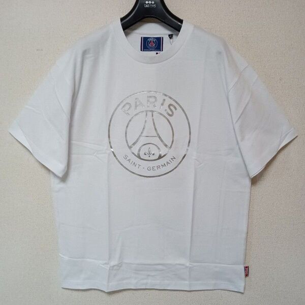 PARIS SAINTGERMAINパリサンジェルマン新品未使用Tシャツ半袖フロントプリントホワイトサイズXL