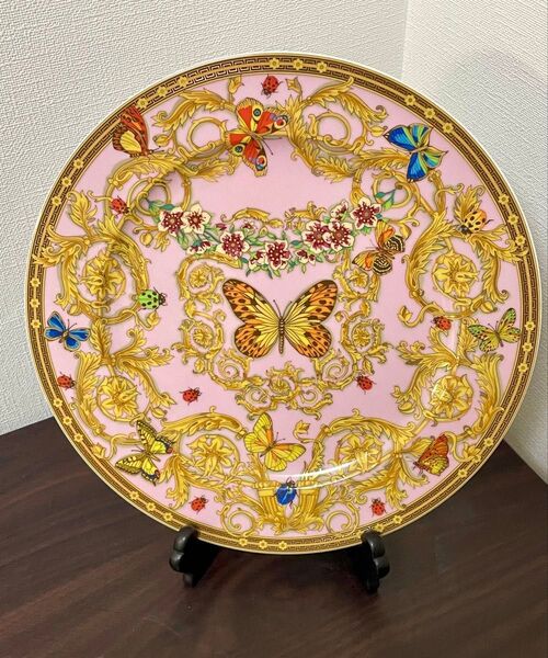 VERSACE★Le jardin バタフライガーデン プレート30cm ベルサーチ 飾り皿