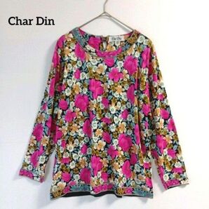 Char Din☆花柄 長袖 薄地カットソー