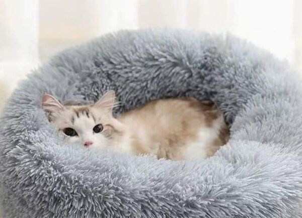 40cm ふわふわ極上の癒し ペット用 もこもこベッド ペットベッド 猫 ねこ
