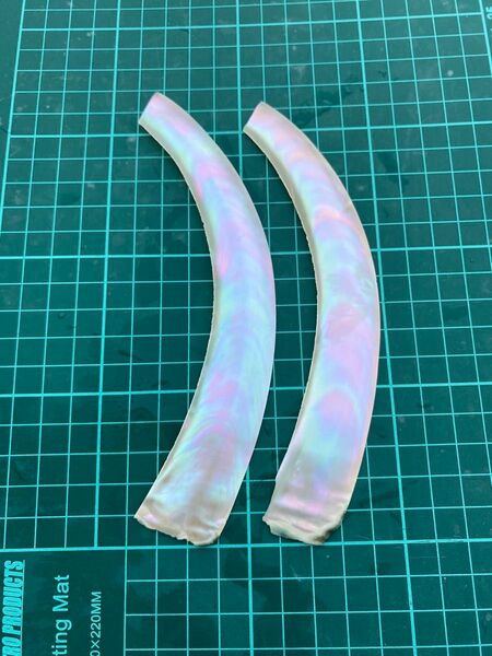 夜光貝 スライス 2枚セット 螺鈿細工 ハンドクラフト ハンドメイド 素材