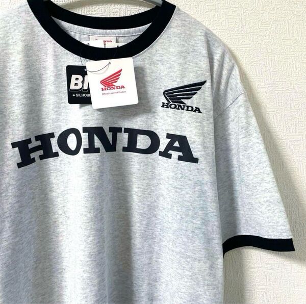 新品 ホンダ Tシャツ 刺繍 ビッグシルエット モーター バイク 自動車 L
