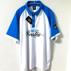 Mリーグ 麻雀 U-NEXTパイレーツ ポロシャツ ユニフォーム L ② 白