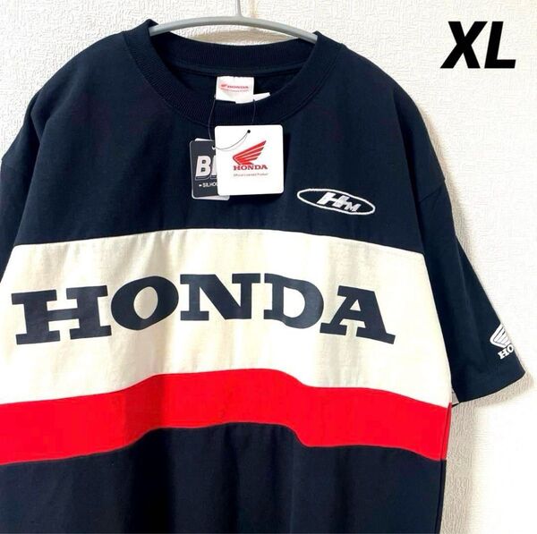 新品 ホンダ Tシャツ 刺繍 ビッグシルエット モーター バイク 自動車 XL
