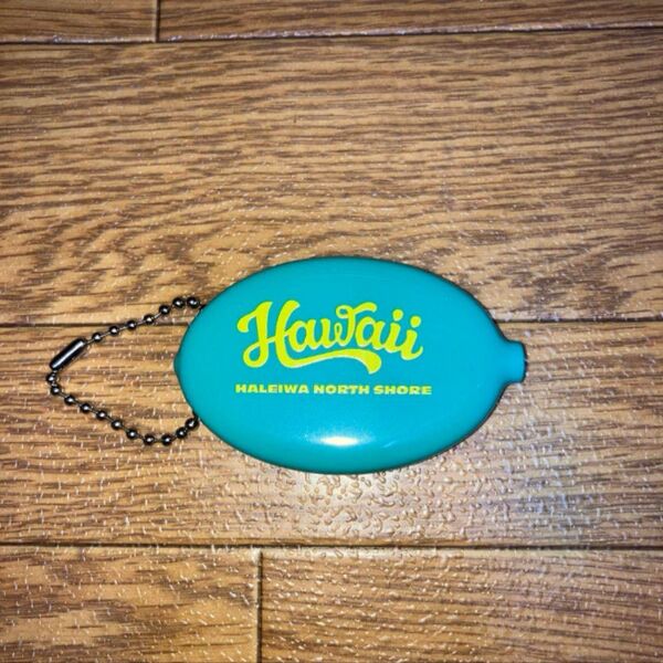 ハワイ ハレイワ コインケース キーホルダー グリーン エメラルドグリーン