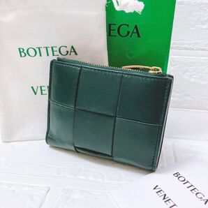 極美品*ボッテガ BOTTEGA レザー カセット 折り財布 ON338 ウォレット メンズ レディース 二つ折り