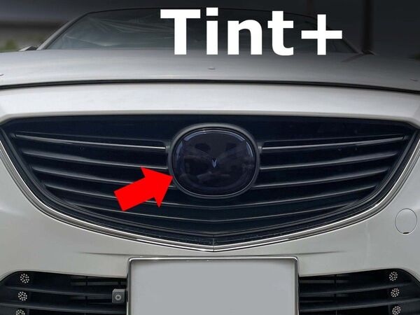 Tint+再使用できる アテンザ GJ 前期 エンブレム スモークフィルム(スモーク20% MRCC装備車専用)