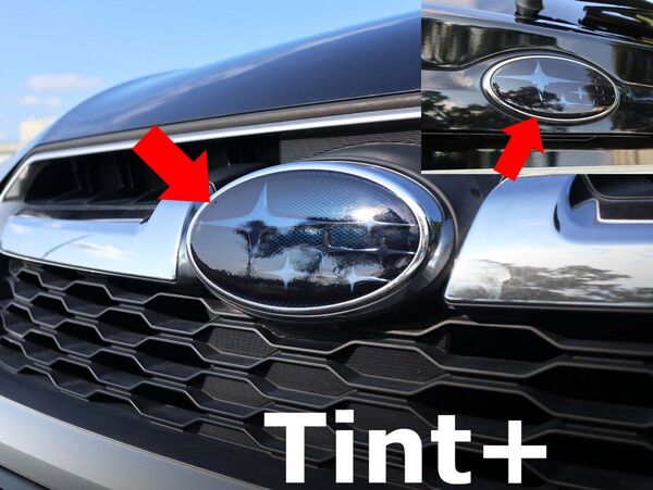 Tint+再利用できる エンブレム スモークフィルム(スモーク20% 前後2枚セット)インプレッサスポーツ GP