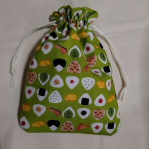 ★ハンドメイド★巾着★おむすび柄★小物入れ♪