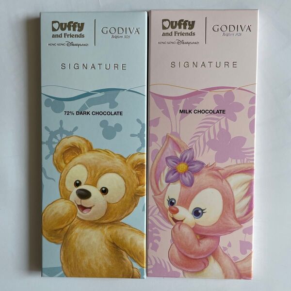 ダッフィー&フレンズ GODIVA チョコレート2枚セット 香港ディズニーランド