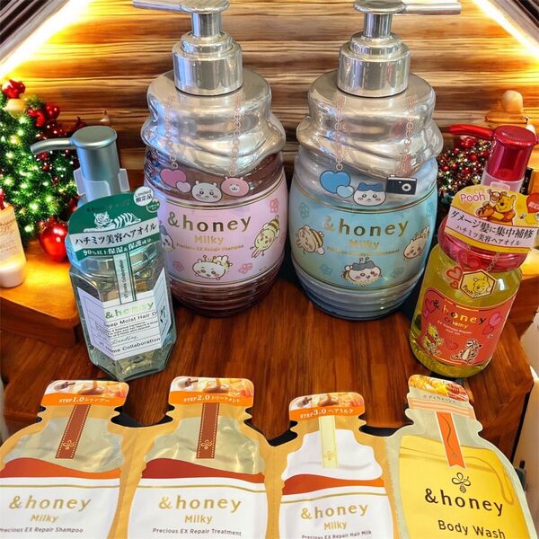 honeyアンドハニーちいかわ☆プーさんシャンプー&トリートメント&オイル
