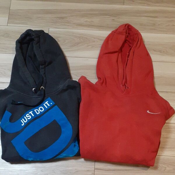 NIKE パーカー2セット メンズXL 黒/赤