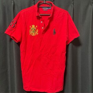 RALPH LAUREN ラルフローレン ポロシャツ レッド 刺繍ロゴ