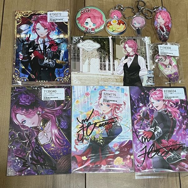 Vtuber 花幽カノン グッズ まとめ売り アクキー ポストカード 缶バッジ カンバッチ