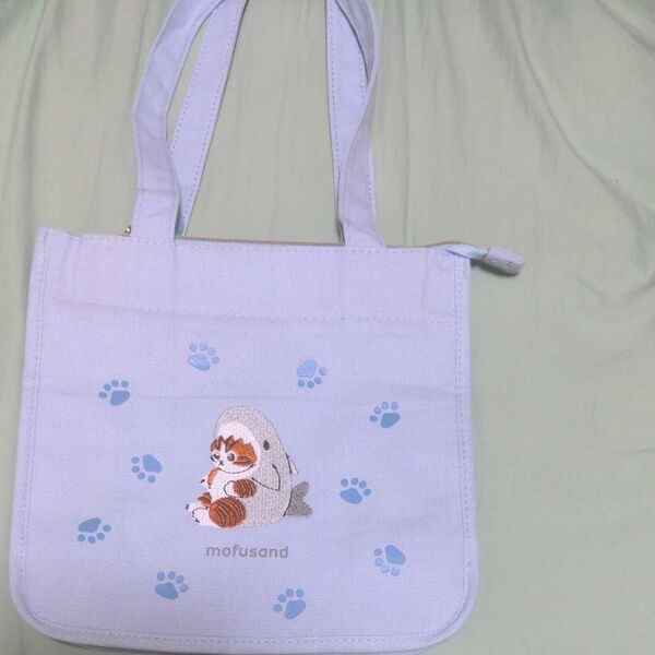 mofusand トートバッグ サメにゃん 刺繍入り