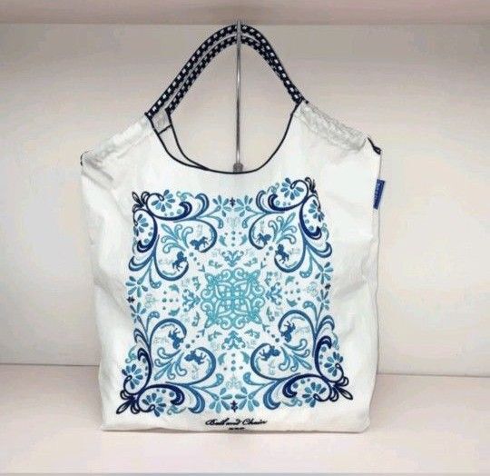 【新品未使用】 刺繍 エコバッグ バンダナ柄 Мサイズ トートバッグ ショッピングバック