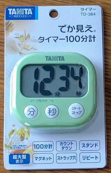 タニタ でか見え タイマー 100分 TD-384 ピスタチオグリーン