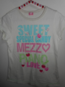 150cm mezzo piano メゾピアノ 半袖Tシャツ トップス オフホワイト