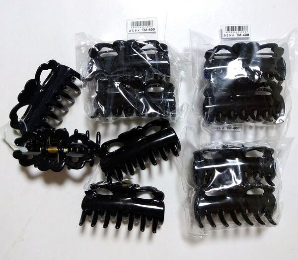 バンスクリップ ミニ ヘアクリップ ブラック 10個セット