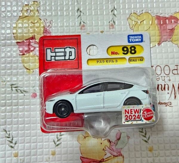 廃番 トミカ No.98 テスラ モデル3 1/63 スケール アクション付 ブリスターパック