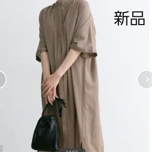 新品・未使用 ボイルギャザーガウンワンピース 定価15,400円