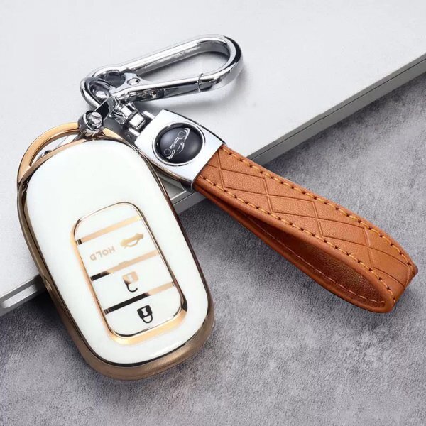 ホンダ キーケース キーシェル キーホルダー N-BOX ヴェゼル VEZEL ZR-V オデッセイ ステップワゴン スパーダ シビック ハッチバック 白3b