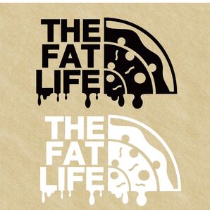 The Fat Life キャンプ/アウトドア カッティングステッカー 2枚組