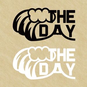 THE DAY サーフィン/アウトドアカッティングステッカー 白×黒