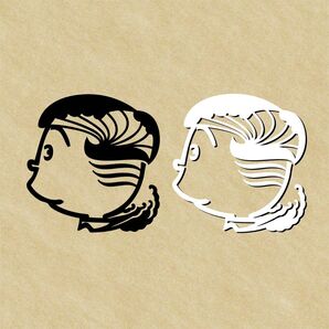 波の娘 サーフィン/素潜り/海 アウトドアカッティングステッカー 2枚組