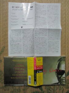 CD Ray Charles「ア・ソング・フォー・ユー MY WORLD」国内盤 WPCP-4991 盤・帯・ジャケット・歌詞は綺麗 ケース・解説・対訳に黄ばみあり 