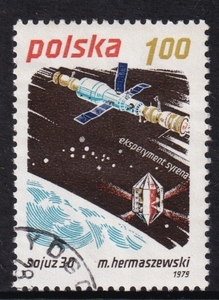 ■宇宙：宇宙開発・ソユーズ３０号とサリュート６号（ポーランド）消印あり　t1648-1