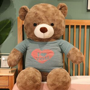 大きなクマのぬいぐるみ IYOUセーター ブラウン 80cm