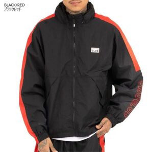 PRO CLUB ナイロンジャケット M ブラック/レッド 古着