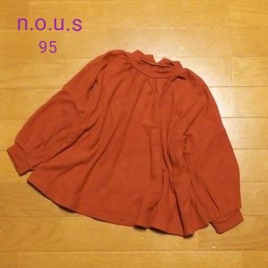 95cm♪n.o.u.s トップス カットソー オレンジ テラコッタ