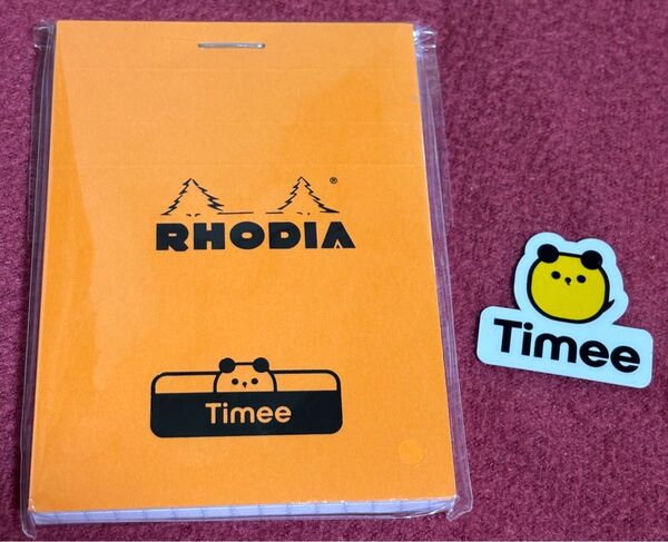 Timeeロゴ入り RHODIA ロディア ブロック N°11メモ帳 ステッカー 非売品 送料込み 匿名配送