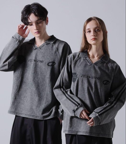 CLEL ヘビーウェイトヴィンテージデザインゲームシャツ グレー系 S