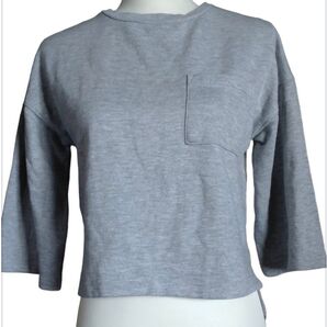 one after another NICE CLAUP スエット生地 後リボン グレー