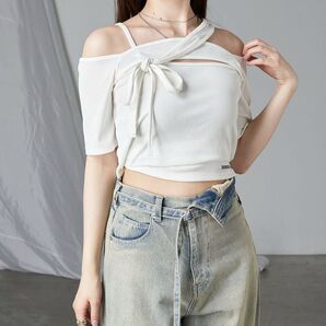 新品【RAY CASSIN】デザインオフショルトップス