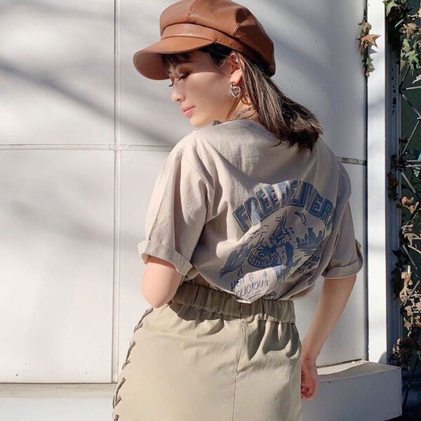 新品GYDA(ジェイダ)DELIBUNNY ポケットTシャツ (ベージュ)