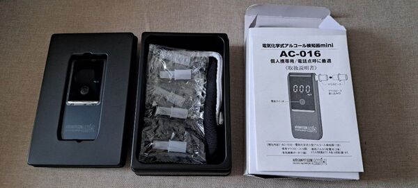 未使用 アルコールチェッカー東洋マークAC-016 電気化学式センサー搭載 ハンディタイプ