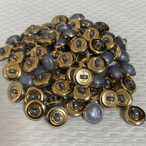 12mmグレー系ゴールドボタン80個