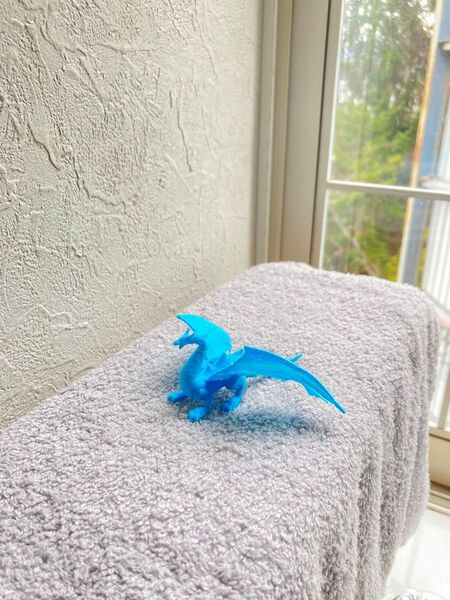 ドラゴンフィギュア 3Dプリンター製 ブルー